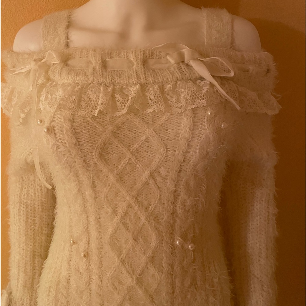 Liz Lisa off the shoulder sweater dress